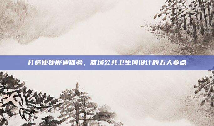 打造便捷舒适体验，商场公共卫生间设计的五大要点