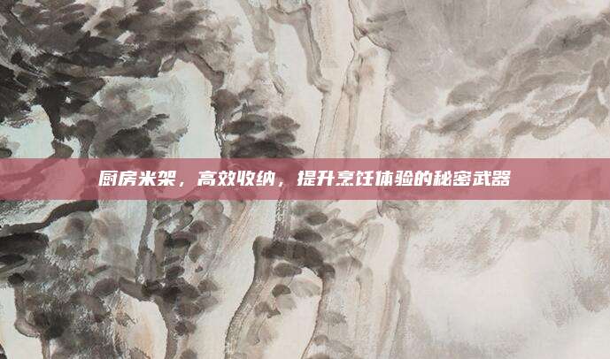 厨房米架，高效收纳，提升烹饪体验的秘密武器