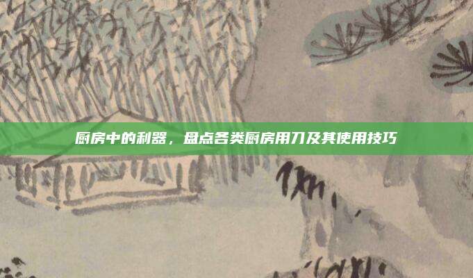 厨房中的利器，盘点各类厨房用刀及其使用技巧