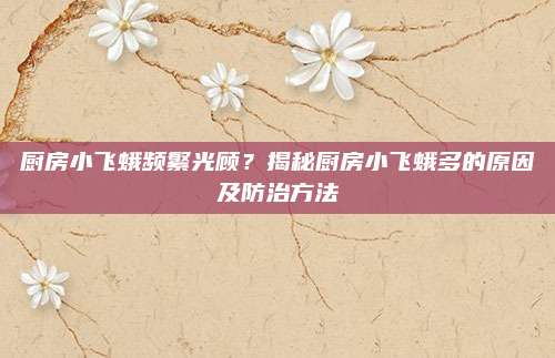 厨房小飞蛾频繁光顾？揭秘厨房小飞蛾多的原因及防治方法