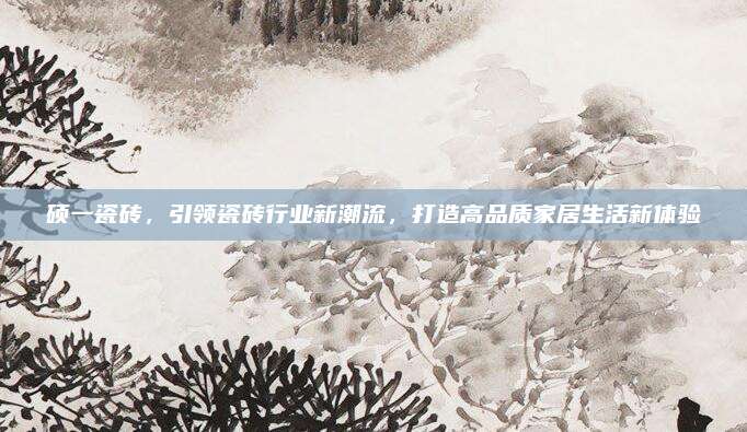 硕一瓷砖，引领瓷砖行业新潮流，打造高品质家居生活新体验
