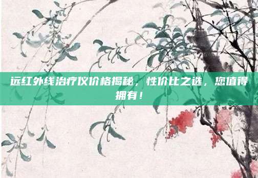 远红外线治疗仪价格揭秘，性价比之选，您值得拥有！