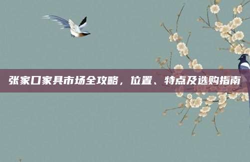 张家口家具市场全攻略，位置、特点及选购指南