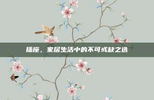 插座，家居生活中的不可或缺之选