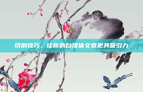 切割技巧，让你的自媒体文章更具吸引力