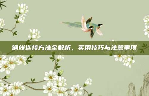 铜线连接方法全解析，实用技巧与注意事项