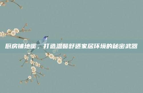 厨房铺地暖，打造温馨舒适家居环境的秘密武器