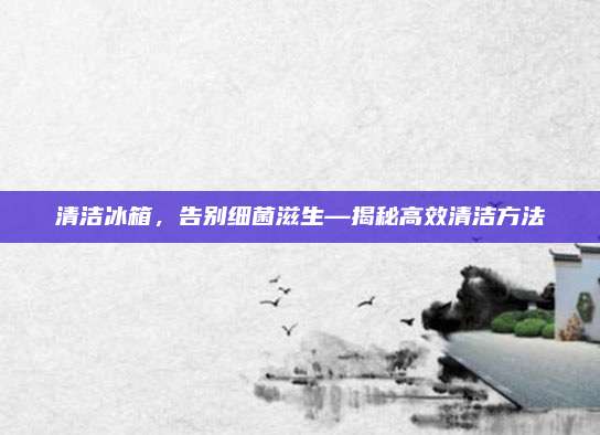 清洁冰箱，告别细菌滋生—揭秘高效清洁方法