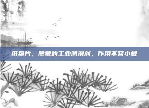 纸垫片，隐藏的工业润滑剂，作用不容小觑
