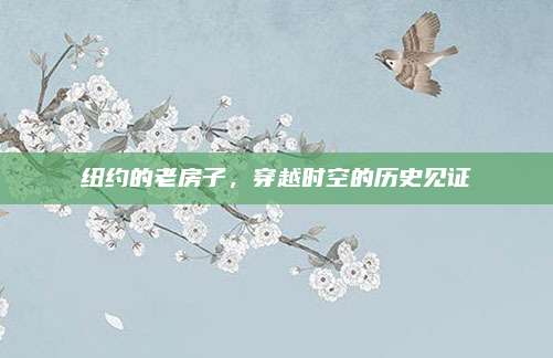 纽约的老房子，穿越时空的历史见证