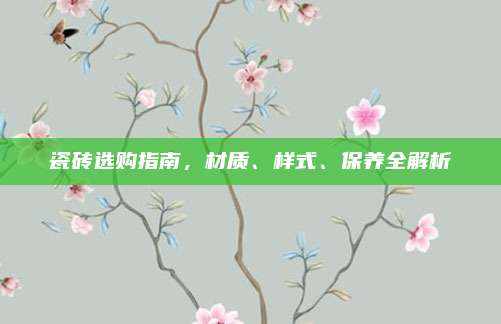 瓷砖选购指南，材质、样式、保养全解析