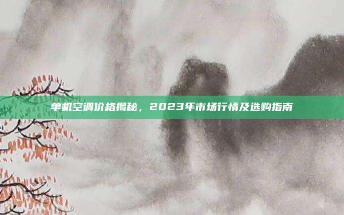 单机空调价格揭秘，2023年市场行情及选购指南