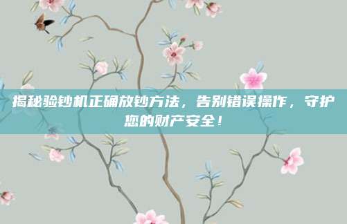 揭秘验钞机正确放钞方法，告别错误操作，守护您的财产安全！