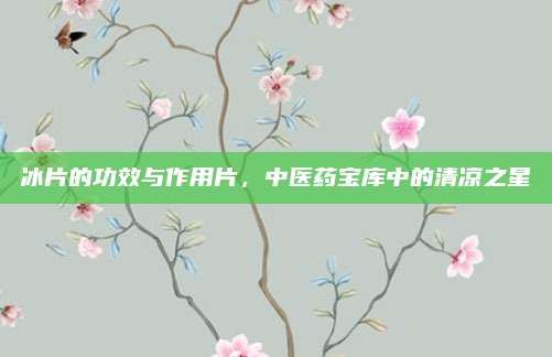 冰片的功效与作用片，中医药宝库中的清凉之星
