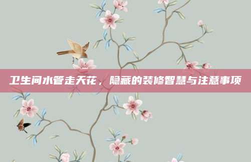 卫生间水管走天花，隐藏的装修智慧与注意事项