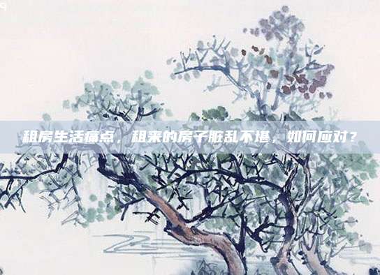 租房生活痛点，租来的房子脏乱不堪，如何应对？