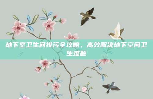地下室卫生间排污全攻略，高效解决地下空间卫生难题
