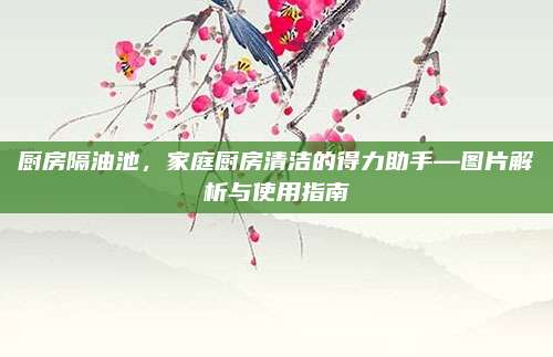 厨房隔油池，家庭厨房清洁的得力助手—图片解析与使用指南