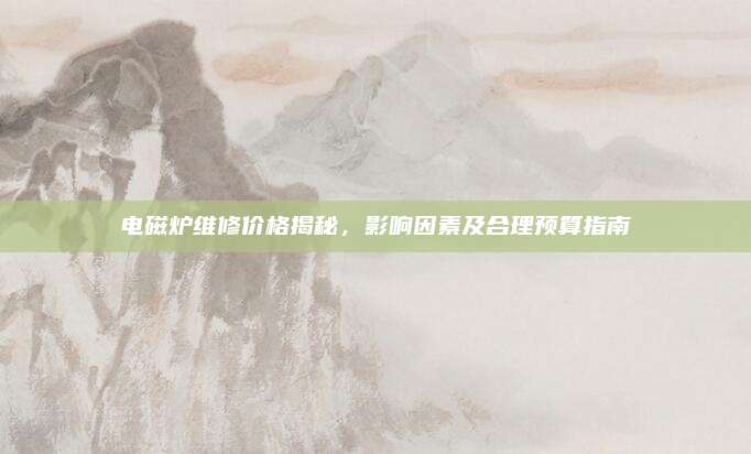 电磁炉维修价格揭秘，影响因素及合理预算指南
