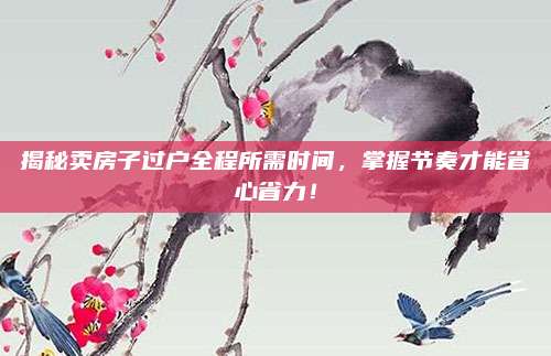 揭秘卖房子过户全程所需时间，掌握节奏才能省心省力！
