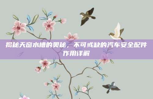 揭秘天窗水槽的奥秘，不可或缺的汽车安全配件作用详解