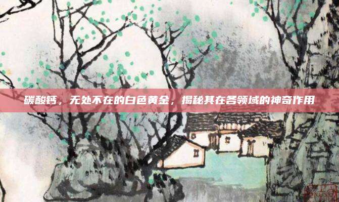 碳酸钙，无处不在的白色黄金，揭秘其在各领域的神奇作用