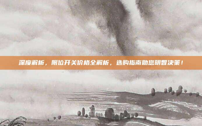 深度解析，限位开关价格全解析，选购指南助您明智决策！
