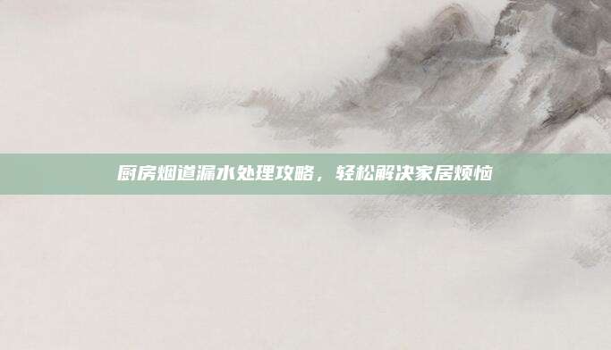 厨房烟道漏水处理攻略，轻松解决家居烦恼