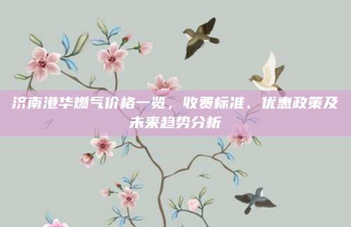 济南港华燃气价格一览，收费标准、优惠政策及未来趋势分析