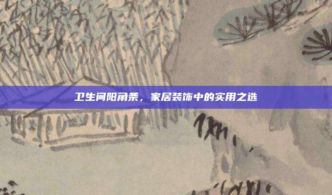 卫生间阳角条，家居装饰中的实用之选