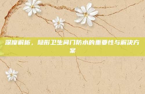 深度解析，隐形卫生间门防水的重要性与解决方案