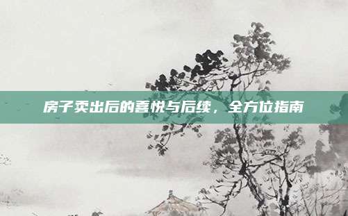 房子卖出后的喜悦与后续，全方位指南