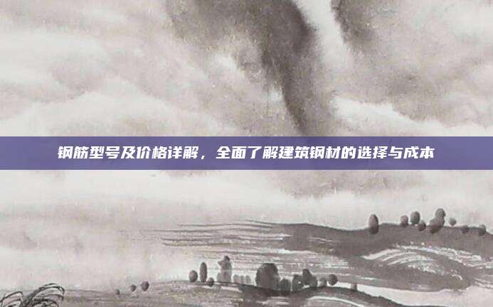 钢筋型号及价格详解，全面了解建筑钢材的选择与成本