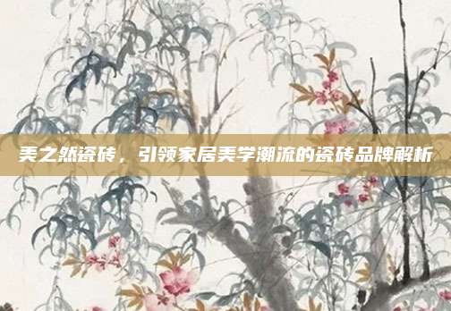 美之然瓷砖，引领家居美学潮流的瓷砖品牌解析