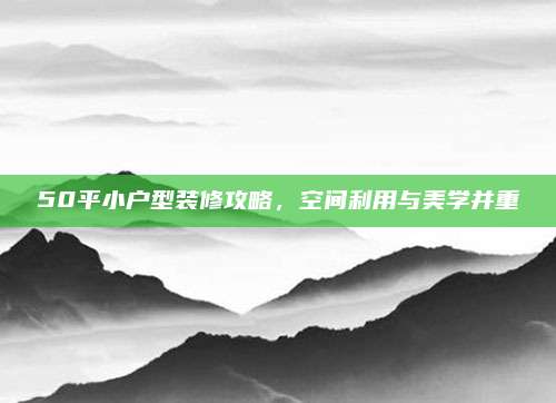 50平小户型装修攻略，空间利用与美学并重