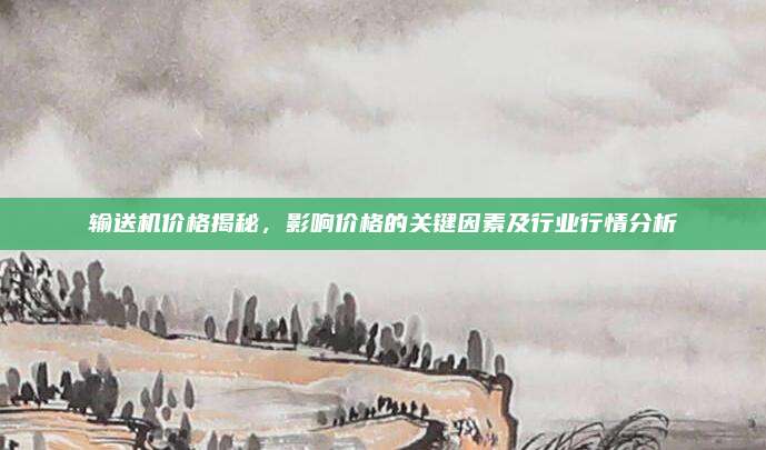 输送机价格揭秘，影响价格的关键因素及行业行情分析