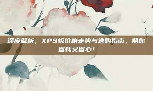 深度解析，XPS板价格走势与选购指南，帮你省钱又省心！
