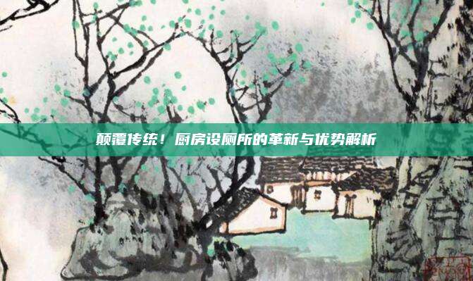 颠覆传统！厨房设厕所的革新与优势解析