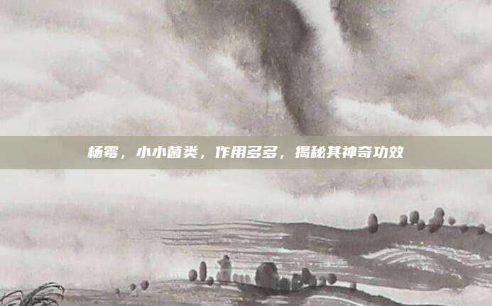 杨霉，小小菌类，作用多多，揭秘其神奇功效