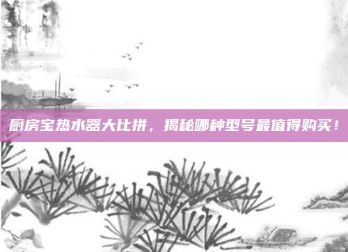 厨房宝热水器大比拼，揭秘哪种型号最值得购买！