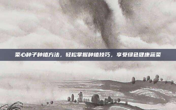 菜心种子种植方法，轻松掌握种植技巧，享受绿色健康蔬菜
