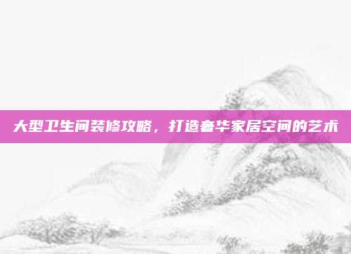 大型卫生间装修攻略，打造奢华家居空间的艺术