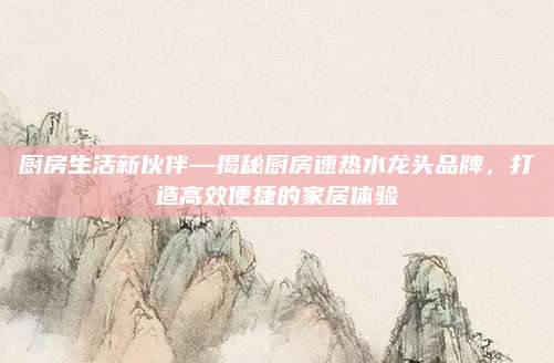 厨房生活新伙伴—揭秘厨房速热水龙头品牌，打造高效便捷的家居体验