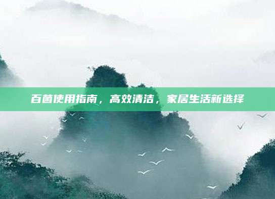 百菌使用指南，高效清洁，家居生活新选择