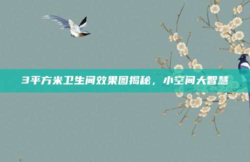 3平方米卫生间效果图揭秘，小空间大智慧