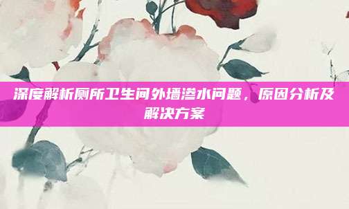 深度解析厕所卫生间外墙渗水问题，原因分析及解决方案