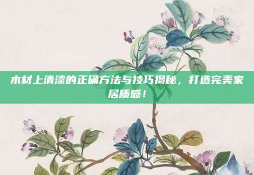 木材上清漆的正确方法与技巧揭秘，打造完美家居质感！