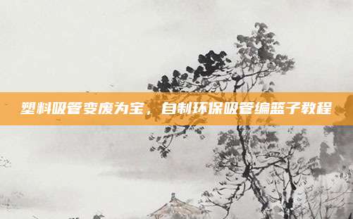 塑料吸管变废为宝，自制环保吸管编篮子教程