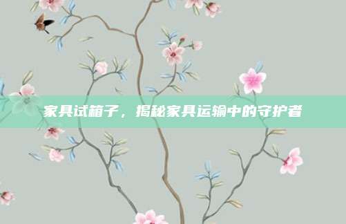 家具试箱子，揭秘家具运输中的守护者