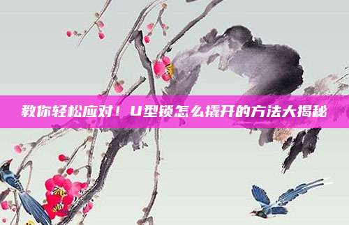 教你轻松应对！U型锁怎么撬开的方法大揭秘